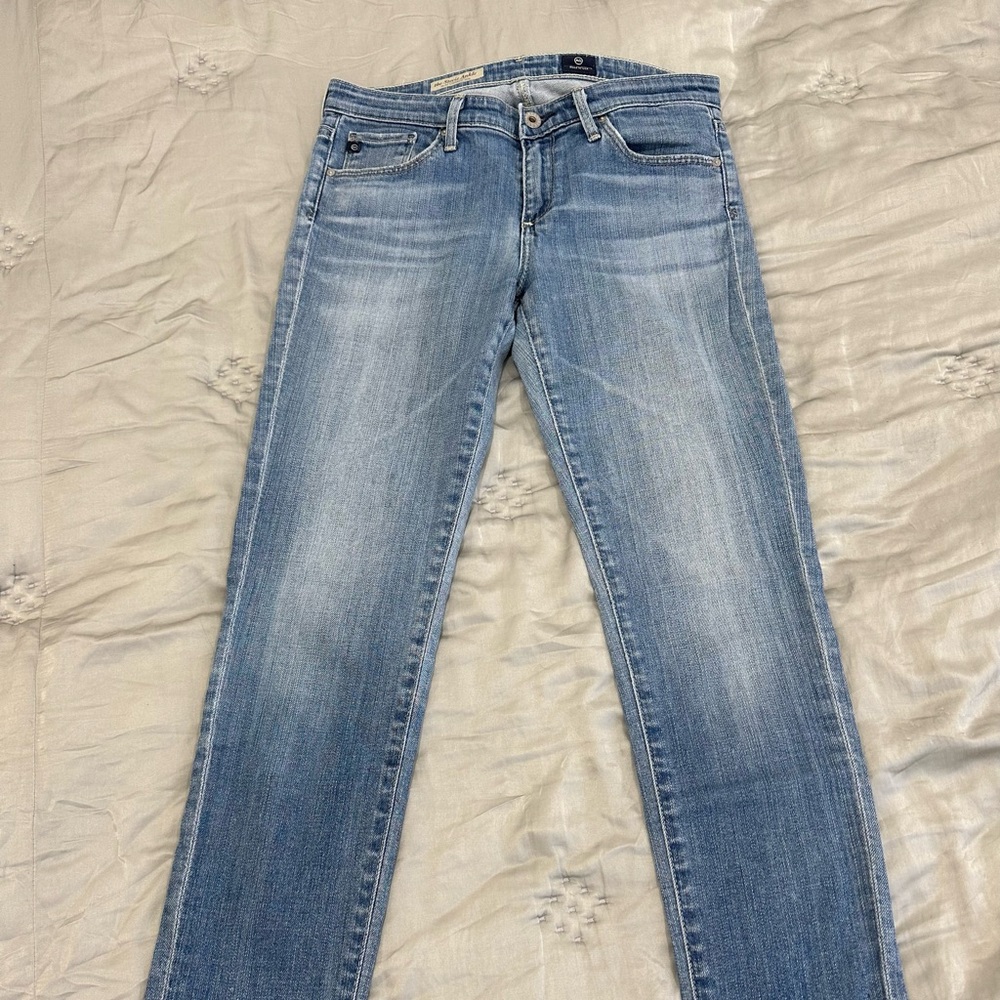 AG The Stevie Ankle Slim Straight Leg Jean, lightly worn in excellent condition